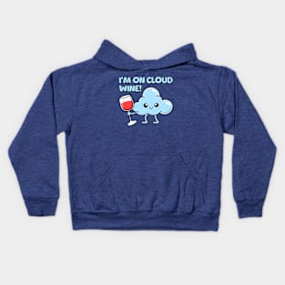 I'm On Cloud Wine! Cute Cloud Cartoon Kids Hoodie